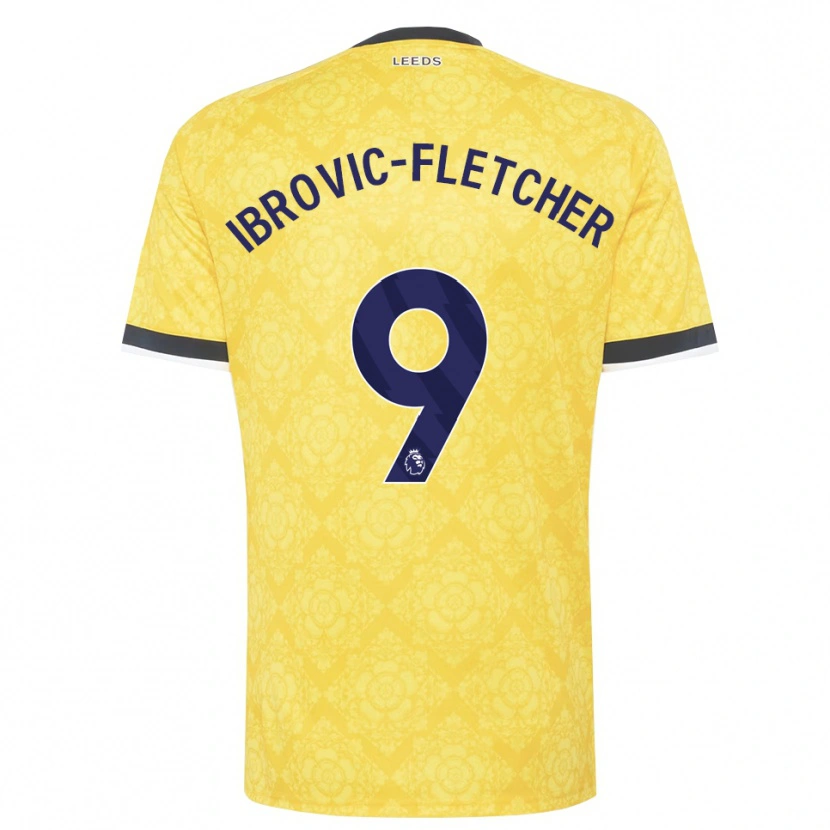 Danxen Damen Edward Ibrovic-Fletcher #9 Gelb Weiß Schwarz Auswärtstrikot Trikot 2026/27 T-Shirt Schweiz