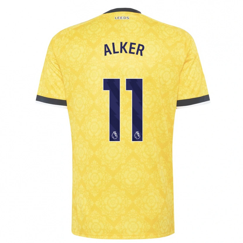 Danxen Damen Samuel Alker #11 Gelb Weiß Schwarz Auswärtstrikot Trikot 2026/27 T-Shirt Schweiz