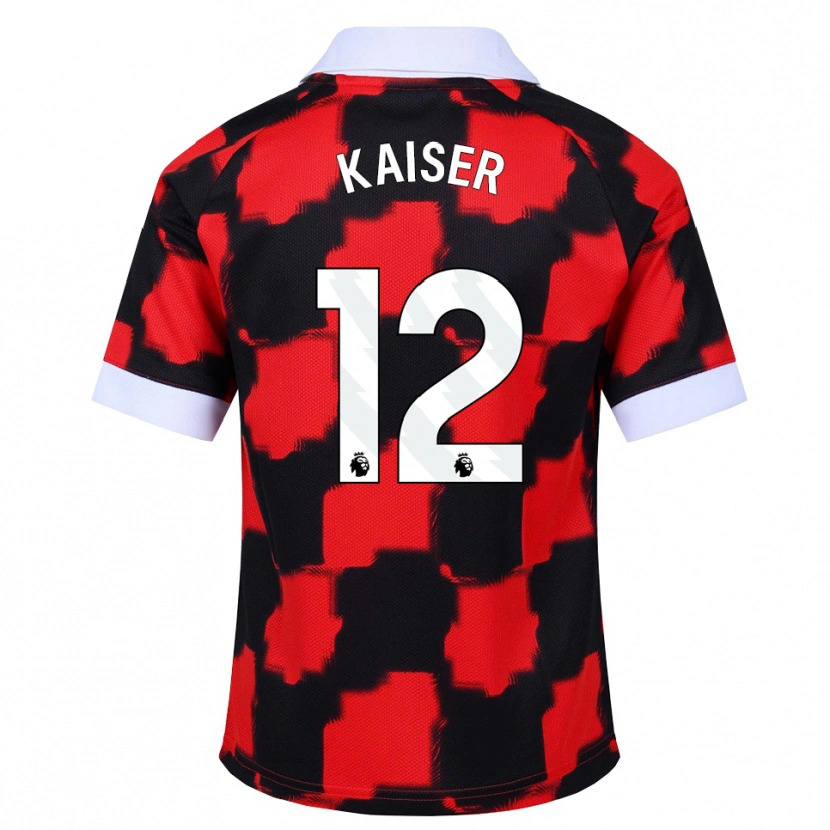 Danxen Damen Dino Kaiser #12 Rot Weiß Schwarz Auswärtstrikot Trikot 2026/27 T-Shirt Schweiz
