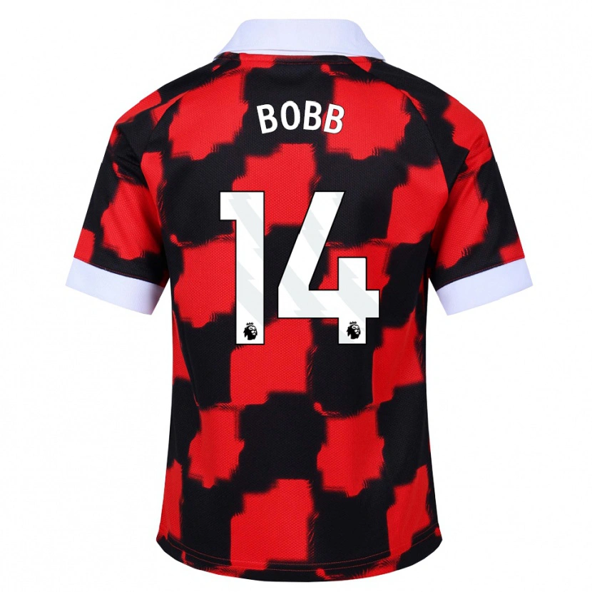 Danxen Damen Oscar Bobb #14 Rot Weiß Schwarz Auswärtstrikot Trikot 2026/27 T-Shirt Schweiz