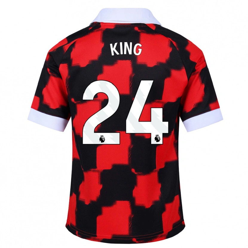 Danxen Damen Josh King #24 Rot Weiß Schwarz Auswärtstrikot Trikot 2026/27 T-Shirt Schweiz