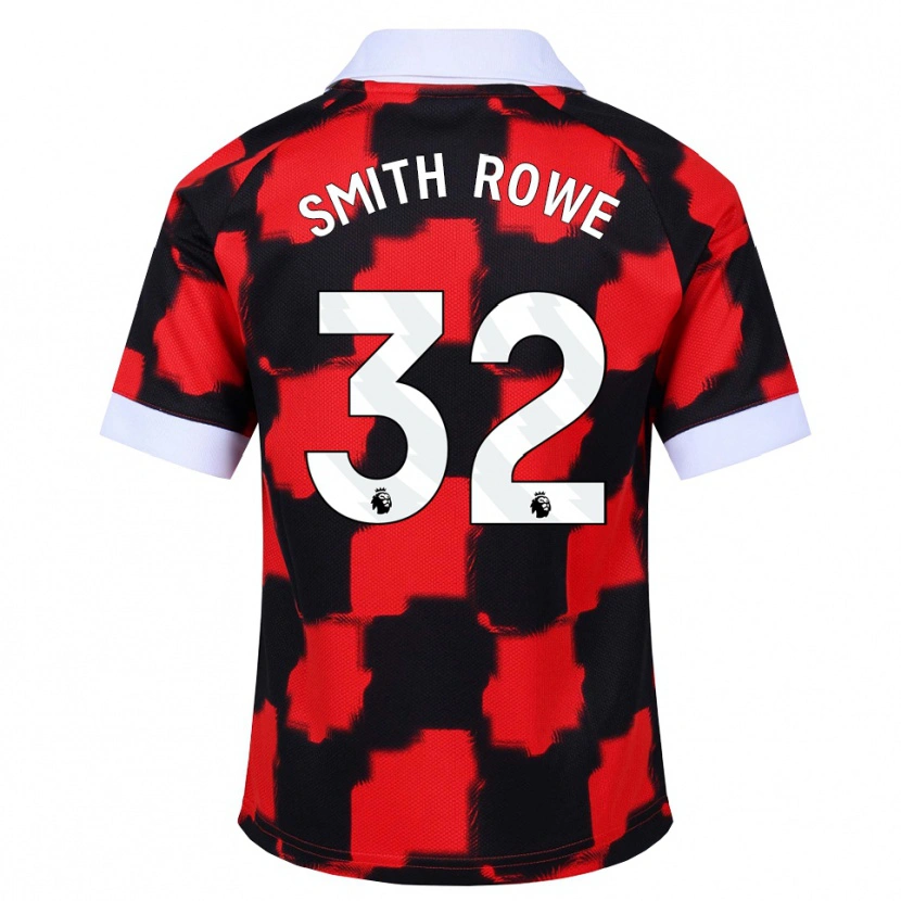 Danxen Damen Emile Smith Rowe #32 Rot Weiß Schwarz Auswärtstrikot Trikot 2026/27 T-Shirt Schweiz
