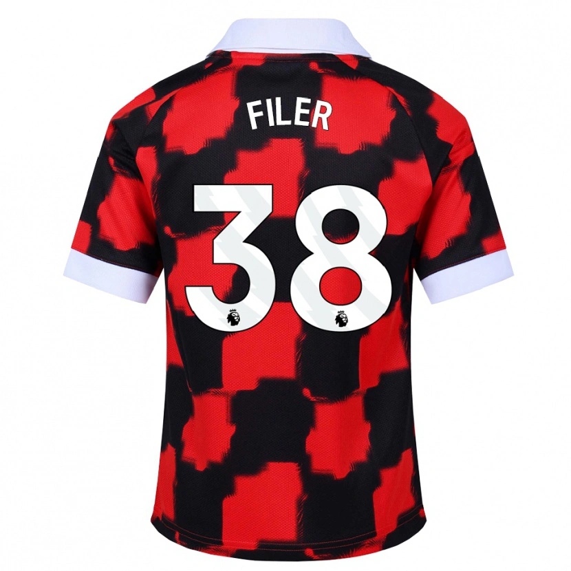 Danxen Damen Maddie Filer #38 Rot Weiß Schwarz Auswärtstrikot Trikot 2026/27 T-Shirt Schweiz