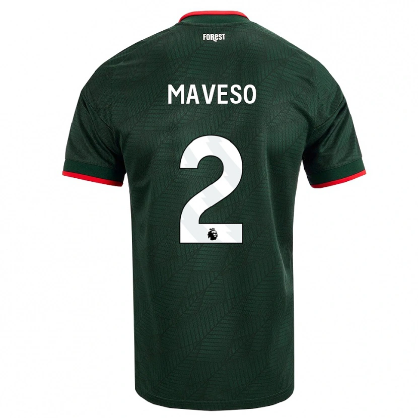 Danxen Damen Jaydon Maveso #2 Dunkelgrün Rot Auswärtstrikot Trikot 2026/27 T-Shirt Schweiz