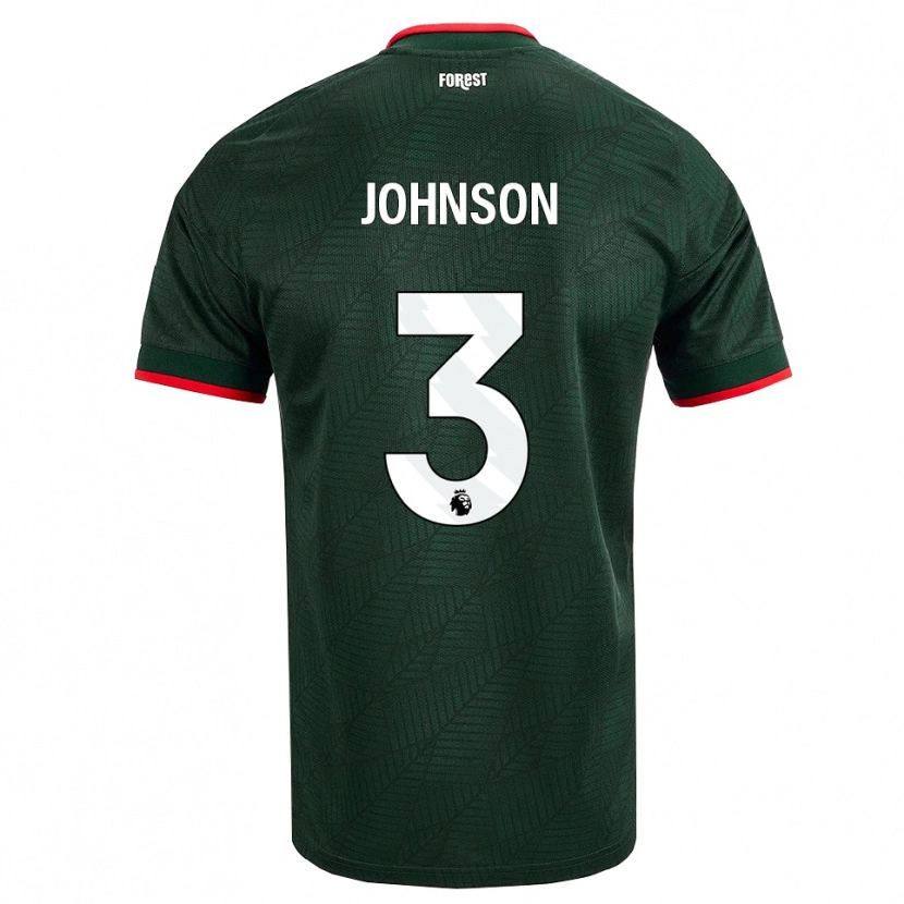 Danxen Damen Nat Johnson #3 Dunkelgrün Rot Auswärtstrikot Trikot 2026/27 T-Shirt Schweiz