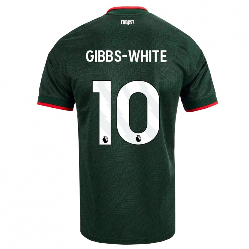 Danxen Damen Morgan Gibbs-White #10 Dunkelgrün Rot Auswärtstrikot Trikot 2026/27 T-Shirt Schweiz