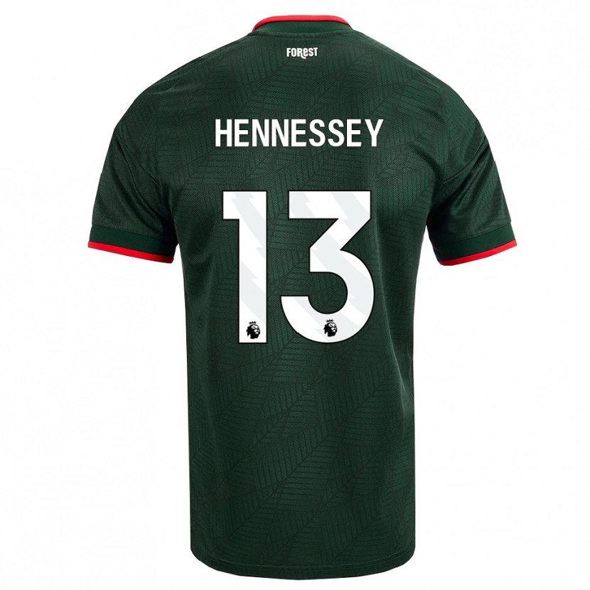 Danxen Damen Wayne Hennessey #13 Dunkelgrün Rot Auswärtstrikot Trikot 2026/27 T-Shirt Schweiz