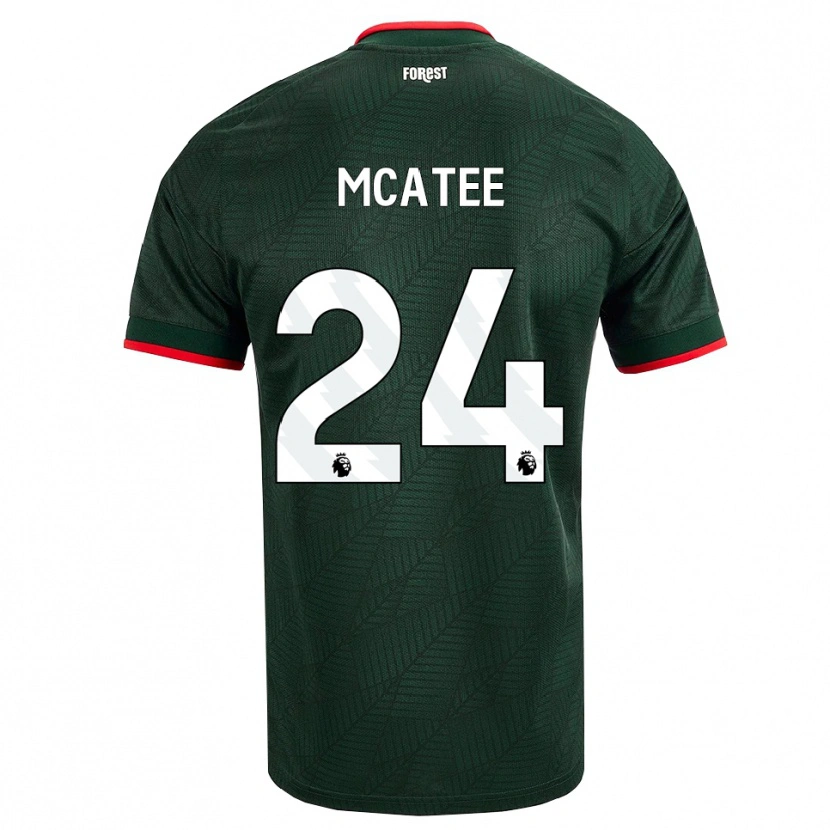 Danxen Damen James Mcatee #24 Dunkelgrün Rot Auswärtstrikot Trikot 2026/27 T-Shirt Schweiz