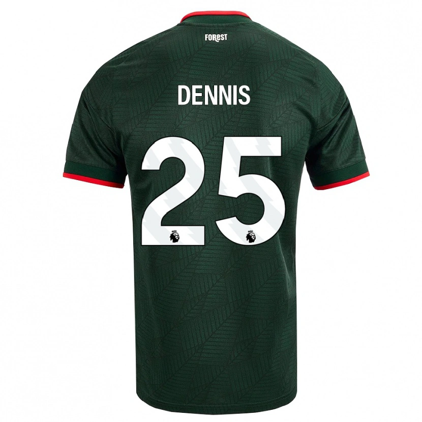 Danxen Damen Emmanuel Dennis #25 Dunkelgrün Rot Auswärtstrikot Trikot 2026/27 T-Shirt Schweiz