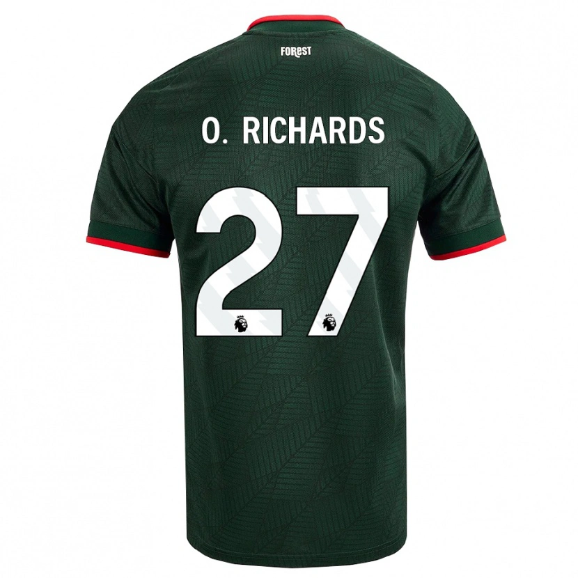 Danxen Damen Omar Richards #27 Dunkelgrün Rot Auswärtstrikot Trikot 2026/27 T-Shirt Schweiz