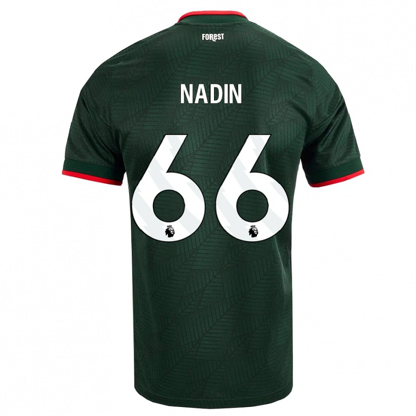 Danxen Damen Jack Nadin #66 Dunkelgrün Rot Auswärtstrikot Trikot 2026/27 T-Shirt Schweiz