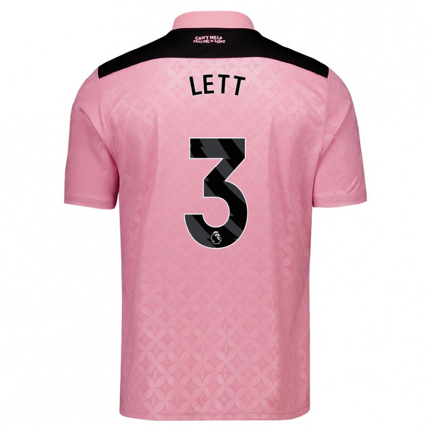 Danxen Damen Josh Lett #3 Hellrosa Schwarz Auswärtstrikot Trikot 2026/27 T-Shirt Schweiz