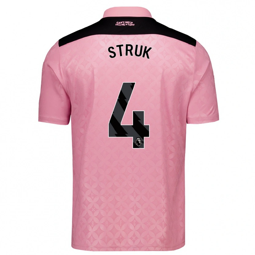 Danxen Damen Ivan Struk #4 Hellrosa Schwarz Auswärtstrikot Trikot 2026/27 T-Shirt Schweiz