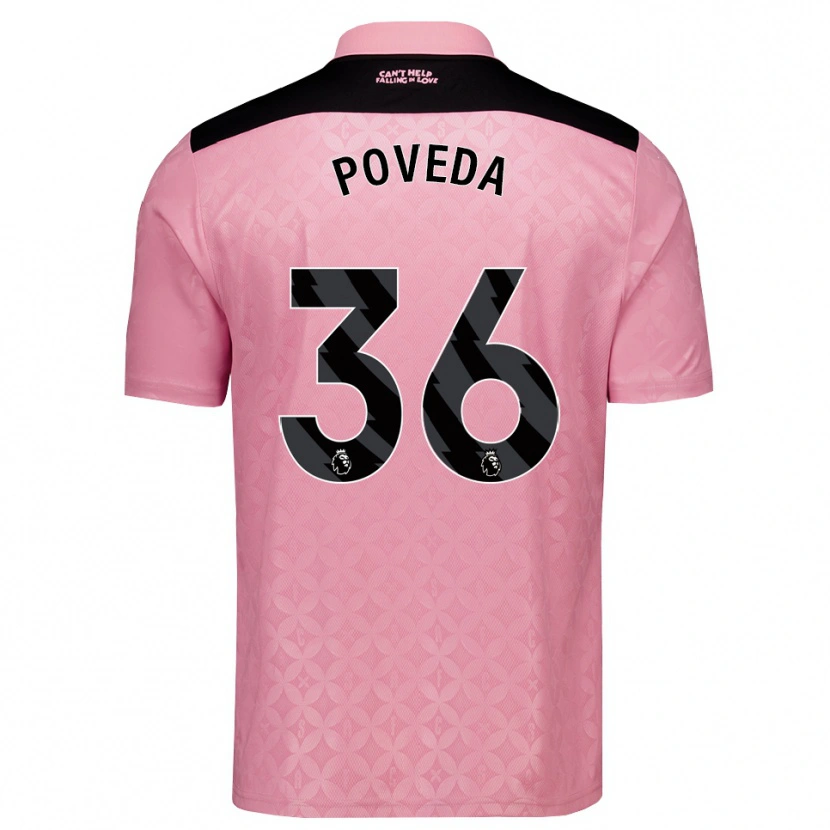 Danxen Damen Ian Poveda #36 Hellrosa Schwarz Auswärtstrikot Trikot 2026/27 T-Shirt Schweiz