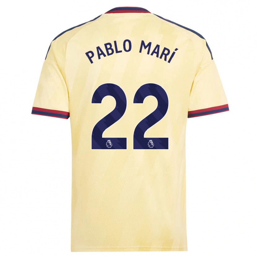 Danxen Damen Pablo Mari #22 Hell Gelb Mitternachtsblau Ausweichtrikot Trikot 2026/27 T-Shirt Schweiz