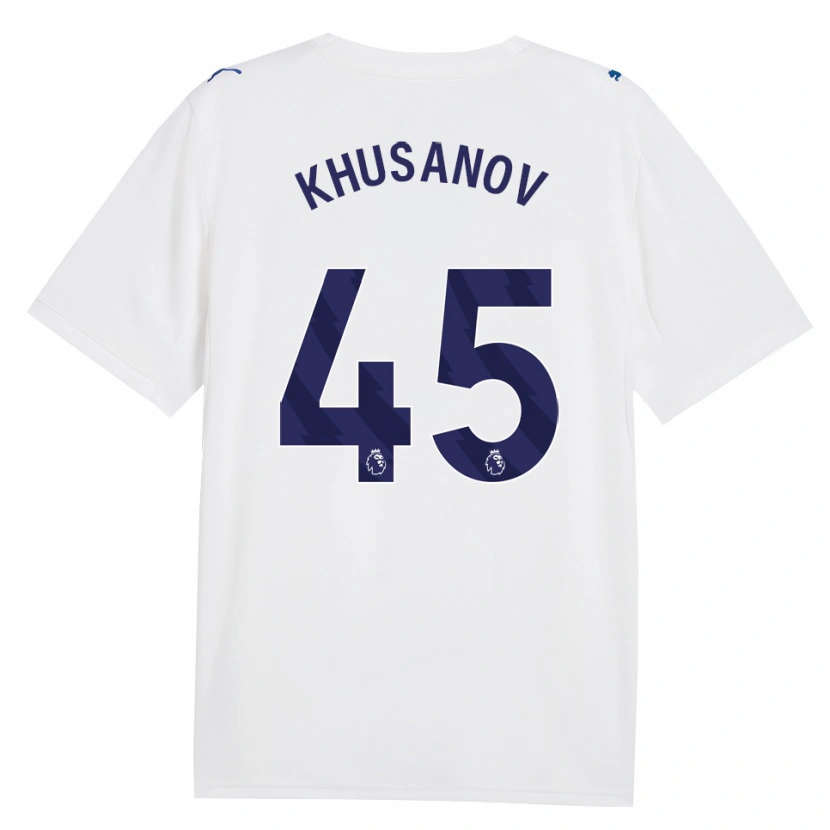 Danxen Damen Abdukodir Khusanov #45 Marineweiß Ausweichtrikot Trikot 2026/27 T-Shirt Schweiz