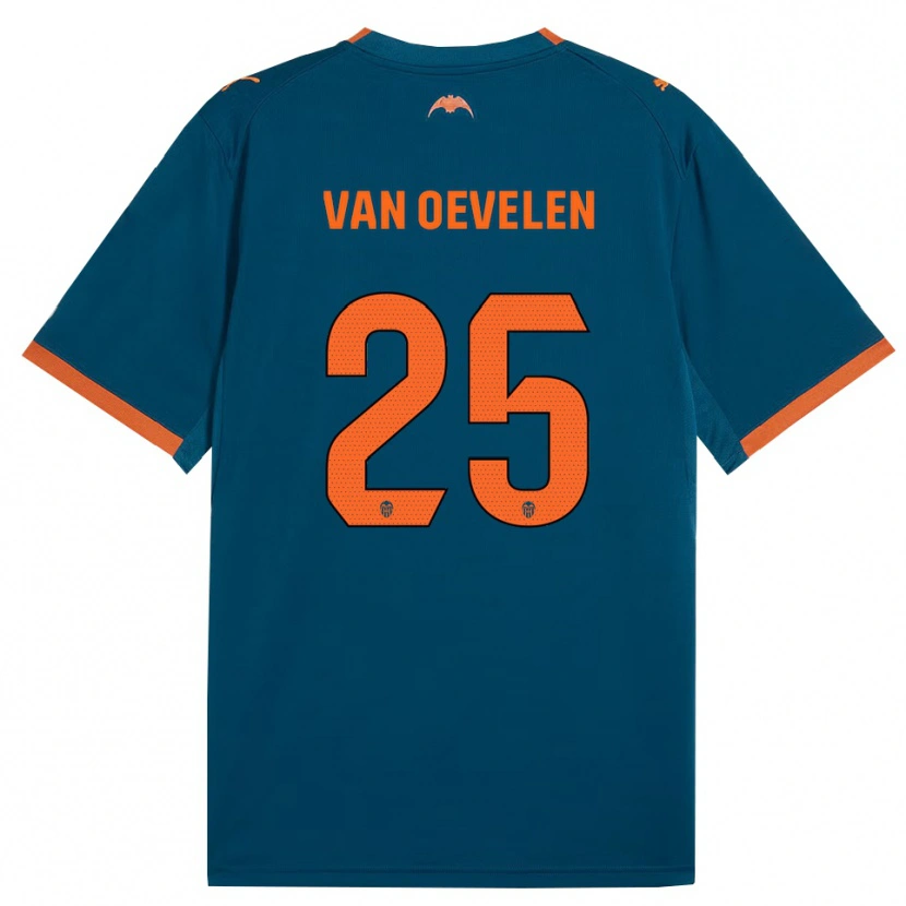 Danxen Kinder Kayne Van Oevelen #25 Stahlblau Orange Auswärtstrikot Trikot 2026/27 T-Shirt Schweiz