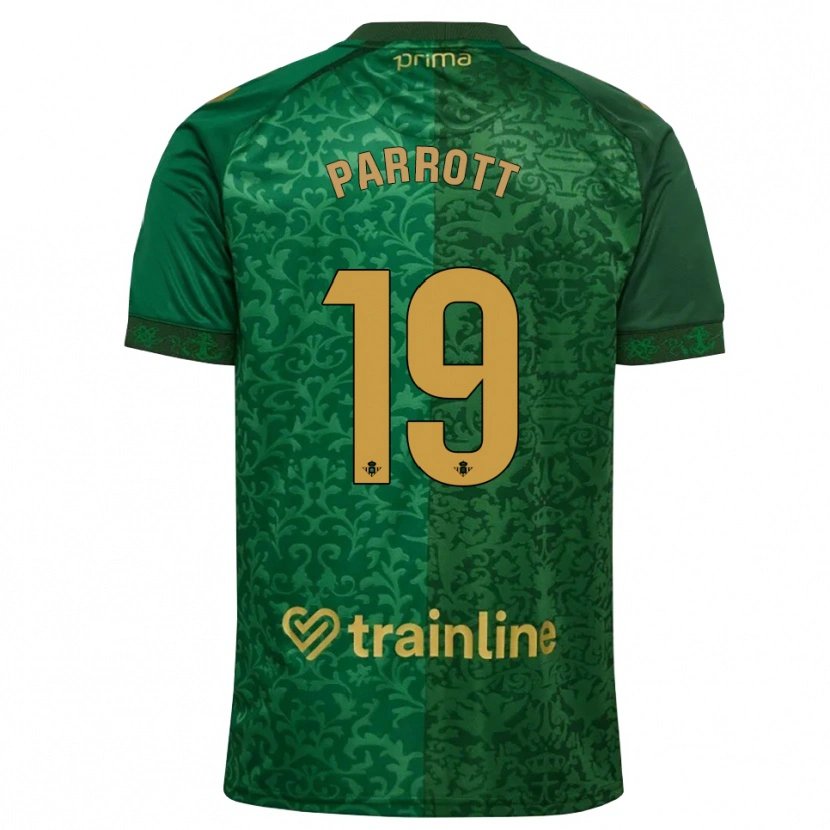 Danxen Kinder Troy Parrott #19 Waldgrün Dunkelgoldrute Auswärtstrikot Trikot 2026/27 T-Shirt Schweiz