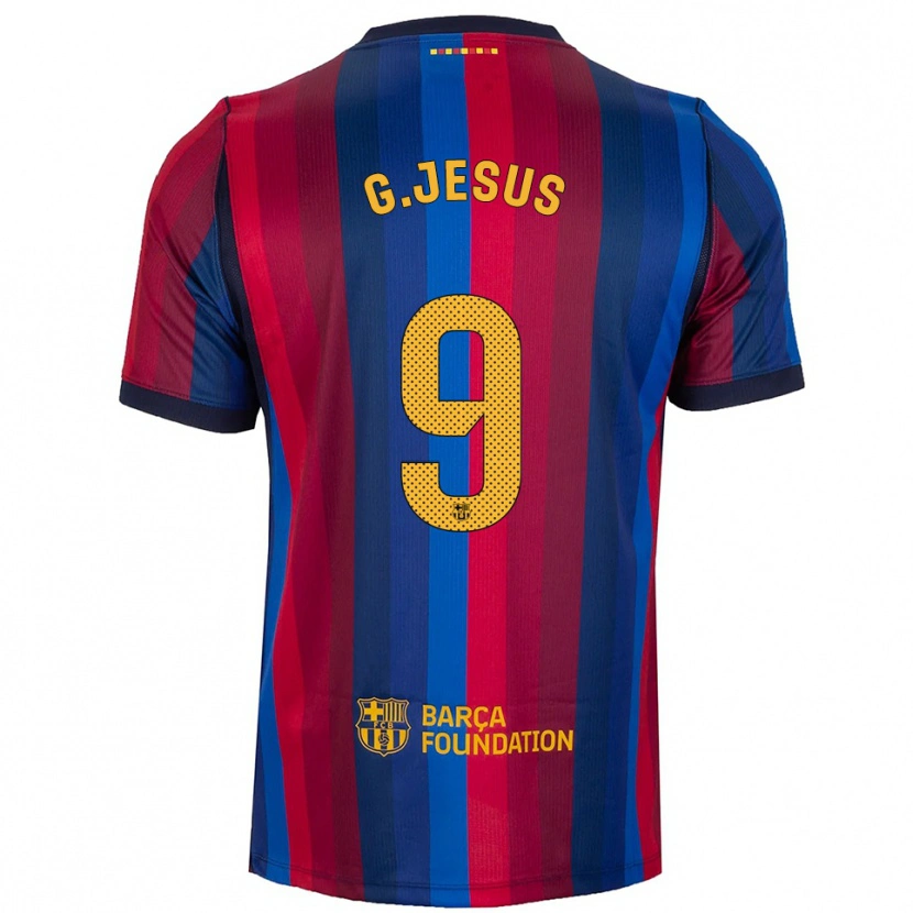 Danxen Kinder Gabriel Jesus #9 Königsblau Rot Gelb Heimtrikot Trikot 2026/27 T-Shirt Schweiz