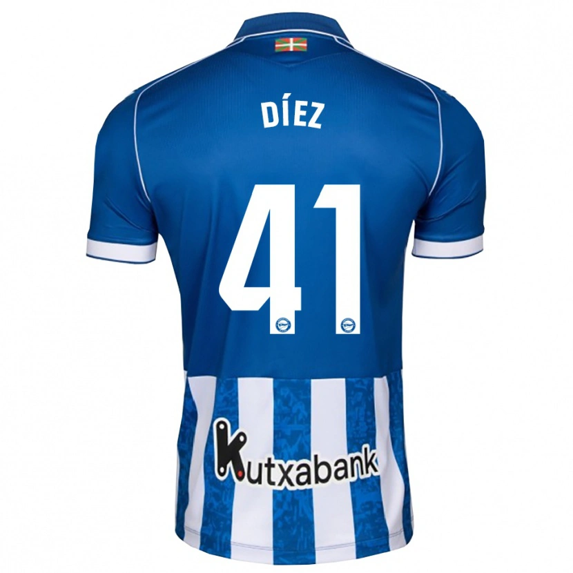 Danxen Kinder Victor Díez #41 Blau Weiß Schwarz Heimtrikot Trikot 2026/27 T-Shirt Schweiz