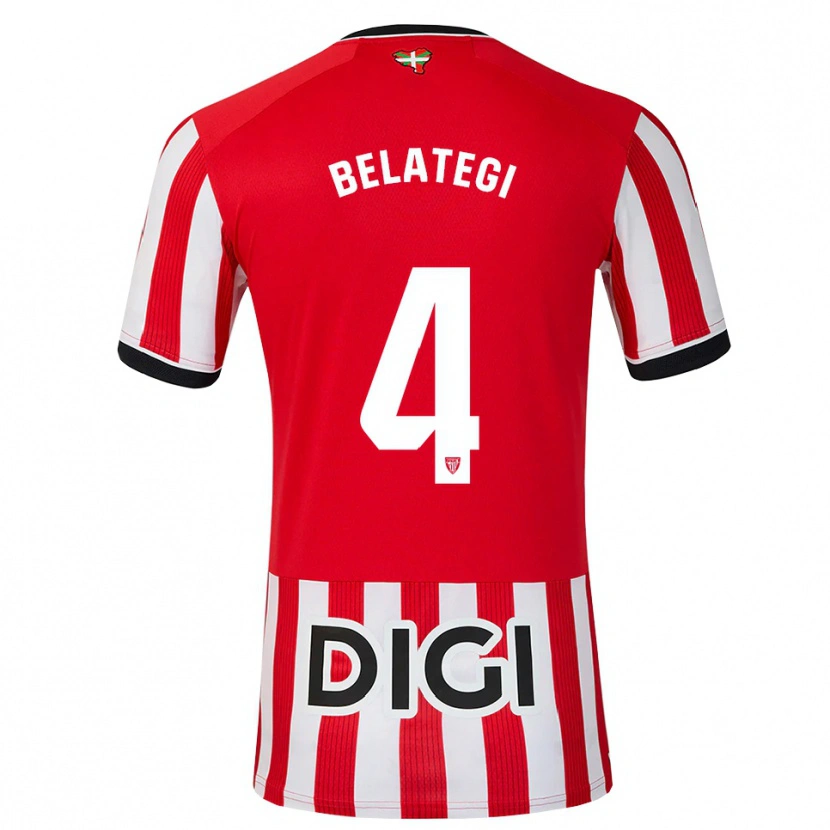 Danxen Kinder Danel Belategi #4 Rot Schwarz Weiß Heimtrikot Trikot 2026/27 T-Shirt Schweiz