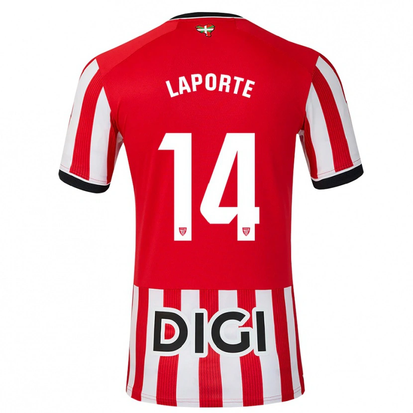 Danxen Kinder Aymeric Laporte #14 Rot Schwarz Weiß Heimtrikot Trikot 2026/27 T-Shirt Schweiz