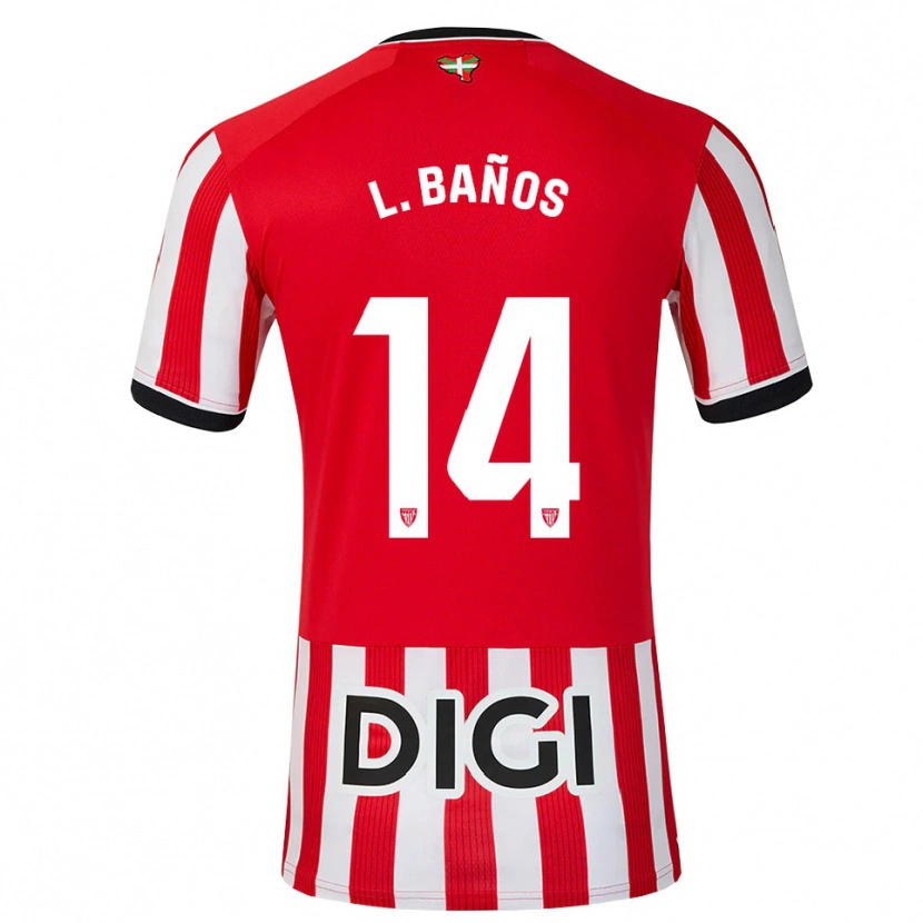 Danxen Kinder Leire Baños Indakoetxea #14 Rot Schwarz Weiß Heimtrikot Trikot 2026/27 T-Shirt Schweiz