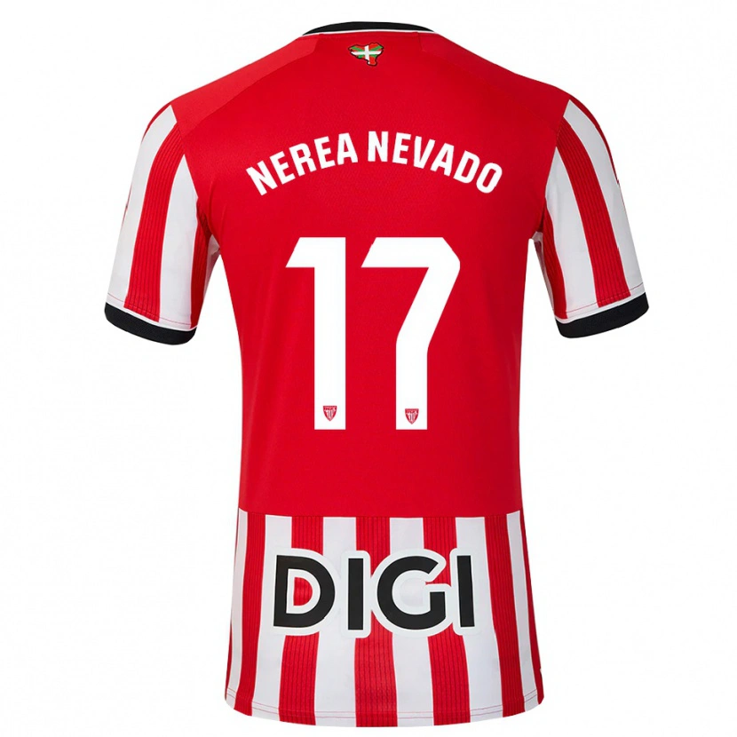 Danxen Kinder Nerea Nevado Gómez #17 Rot Schwarz Weiß Heimtrikot Trikot 2026/27 T-Shirt Schweiz