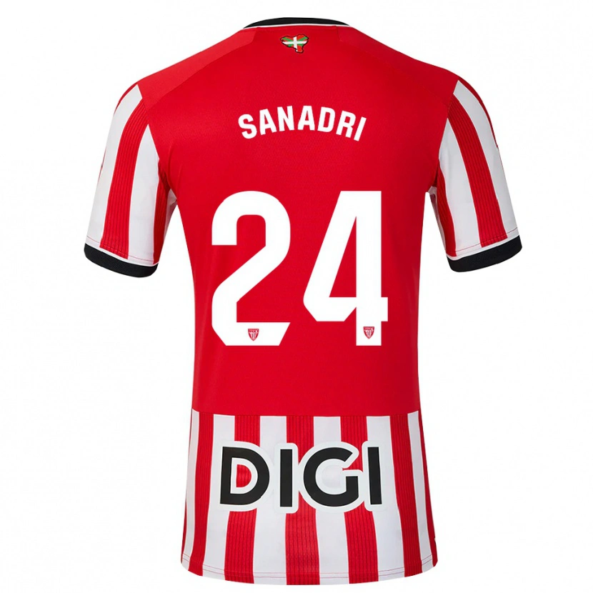Danxen Kinder Sanadri #24 Rot Schwarz Weiß Heimtrikot Trikot 2026/27 T-Shirt Schweiz