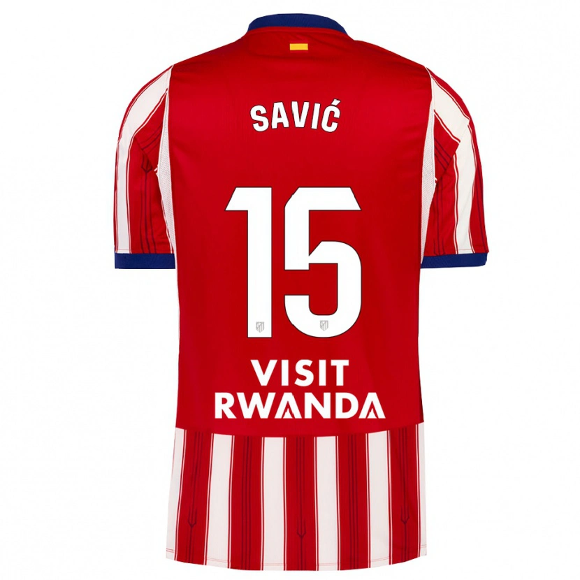 Danxen Kinder Stefan Savic #15 Königsblau Rot Weiß Heimtrikot Trikot 2026/27 T-Shirt Schweiz
