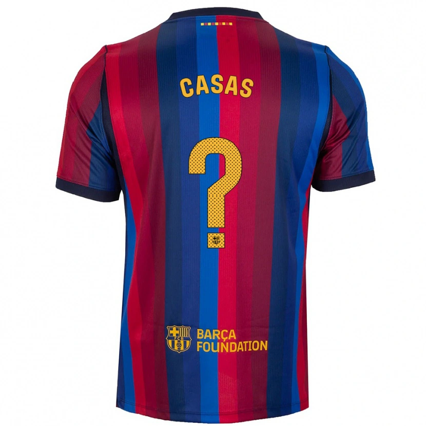 Danxen Kinder Arnau Casas #0 Königsblau Rot Gelb Heimtrikot Trikot 2026/27 T-Shirt Schweiz