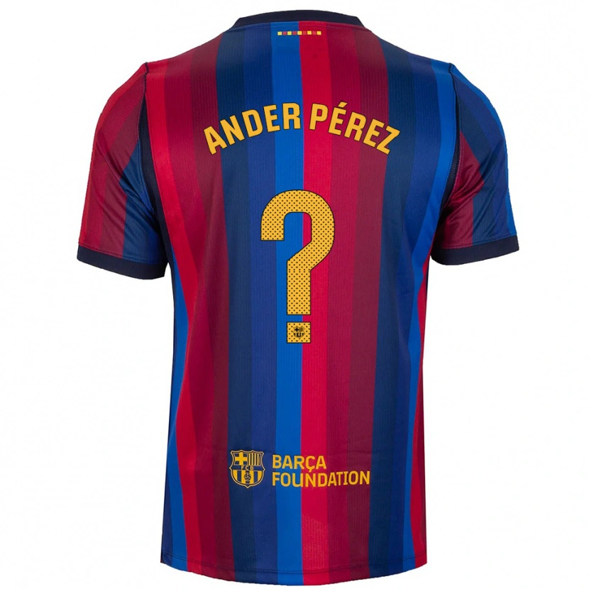 Danxen Kinder Ander Pérez #0 Königsblau Rot Gelb Heimtrikot Trikot 2026/27 T-Shirt Schweiz