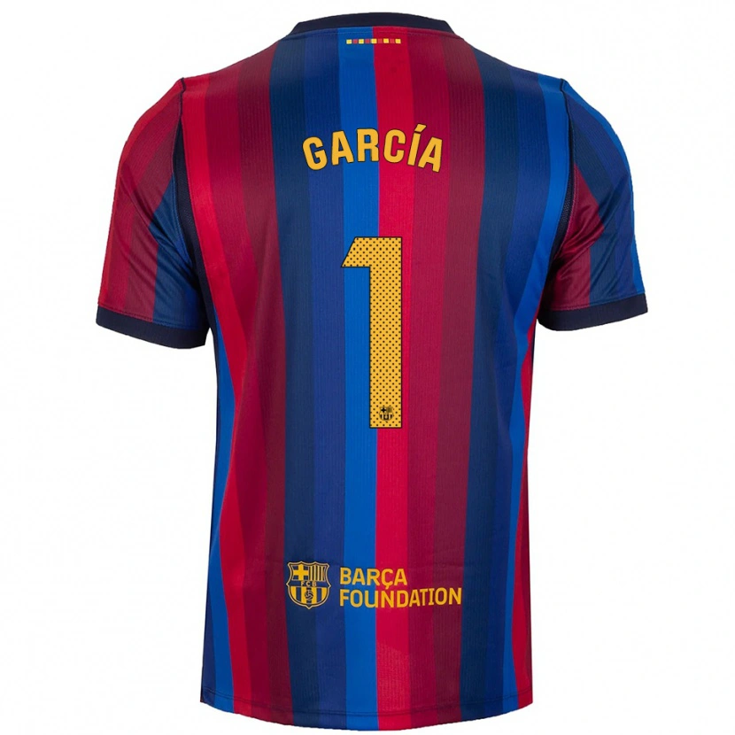 Danxen Kinder Joan García #1 Königsblau Rot Gelb Heimtrikot Trikot 2026/27 T-Shirt Schweiz