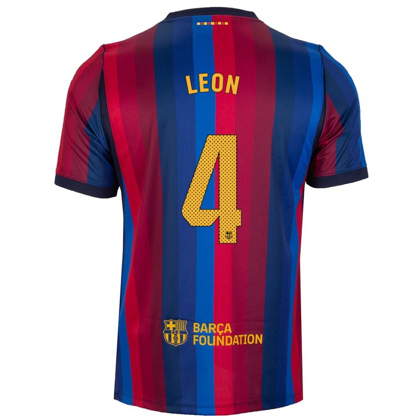 Danxen Kinder Maria Pilar Leon #4 Königsblau Rot Gelb Heimtrikot Trikot 2026/27 T-Shirt Schweiz