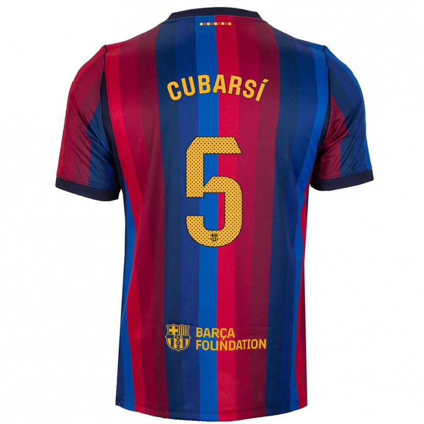 Danxen Kinder Pau Cubarsí #5 Königsblau Rot Gelb Heimtrikot Trikot 2026/27 T-Shirt Schweiz