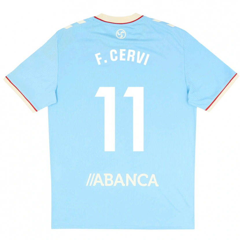 Danxen Kinder Franco Cervi #11 Himmelblau Weiß Rot Heimtrikot Trikot 2026/27 T-Shirt Schweiz