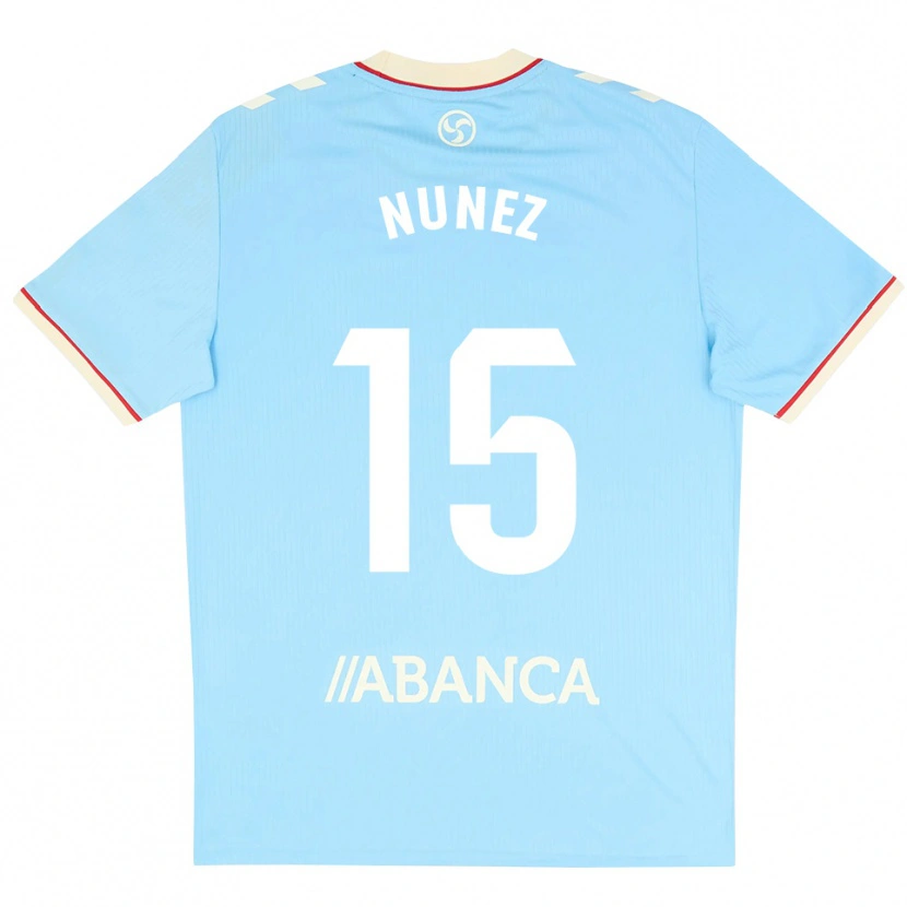 Danxen Kinder Álvaro Núñez #15 Himmelblau Weiß Rot Heimtrikot Trikot 2026/27 T-Shirt Schweiz