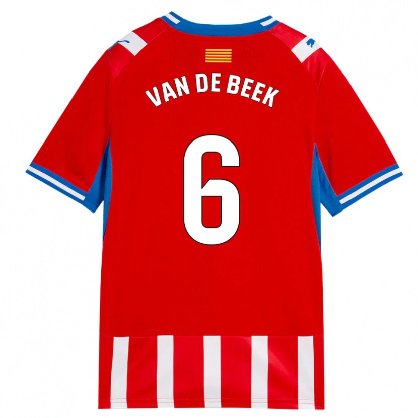 Danxen Kinder Donny Van De Beek #6 Rot Weiß Himmelblau Heimtrikot Trikot 2026/27 T-Shirt Schweiz