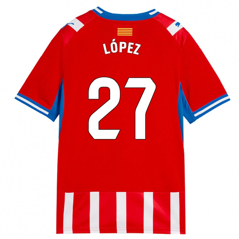 Danxen Kinder Toni López #27 Rot Weiß Himmelblau Heimtrikot Trikot 2026/27 T-Shirt Schweiz