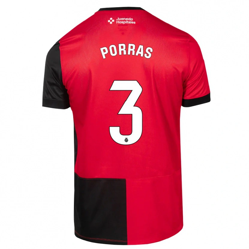 Danxen Kinder Jordi Porras #3 Schwarz Rot Weiß Heimtrikot Trikot 2026/27 T-Shirt Schweiz
