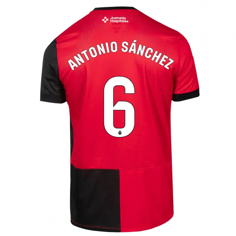 Danxen Kinder Antonio Sánchez #6 Schwarz Rot Weiß Heimtrikot Trikot 2026/27 T-Shirt Schweiz