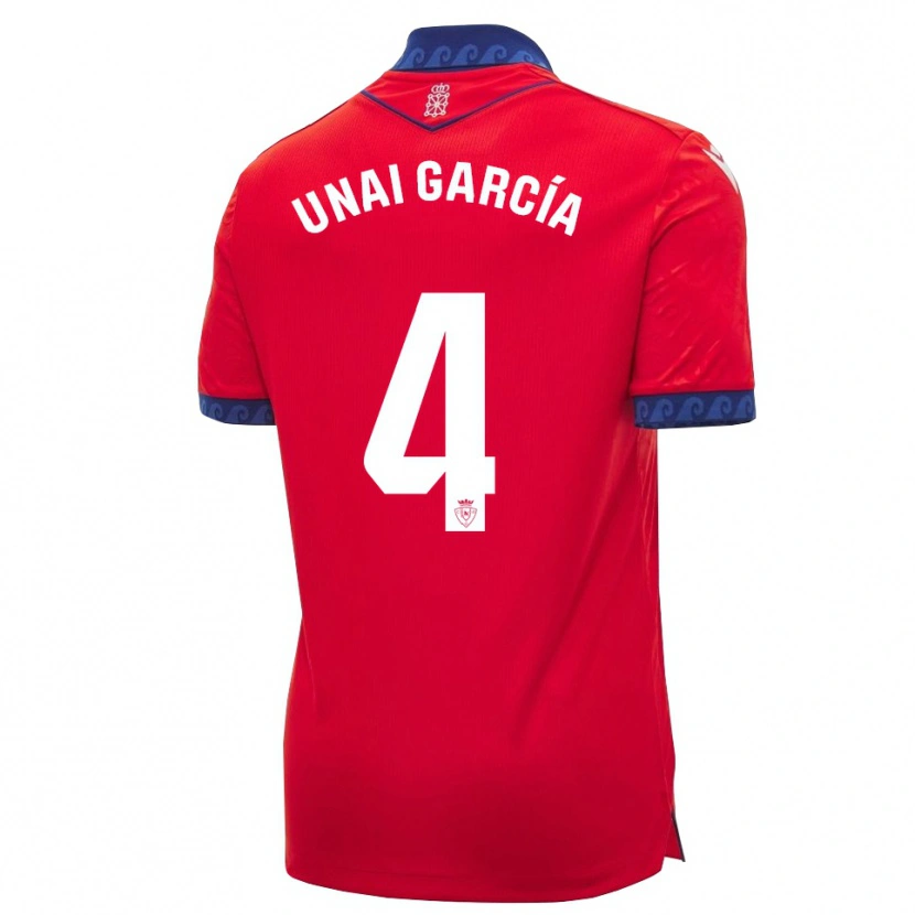 Danxen Kinder Unai García #4 Rot Marineblau Weiß Heimtrikot Trikot 2026/27 T-Shirt Schweiz