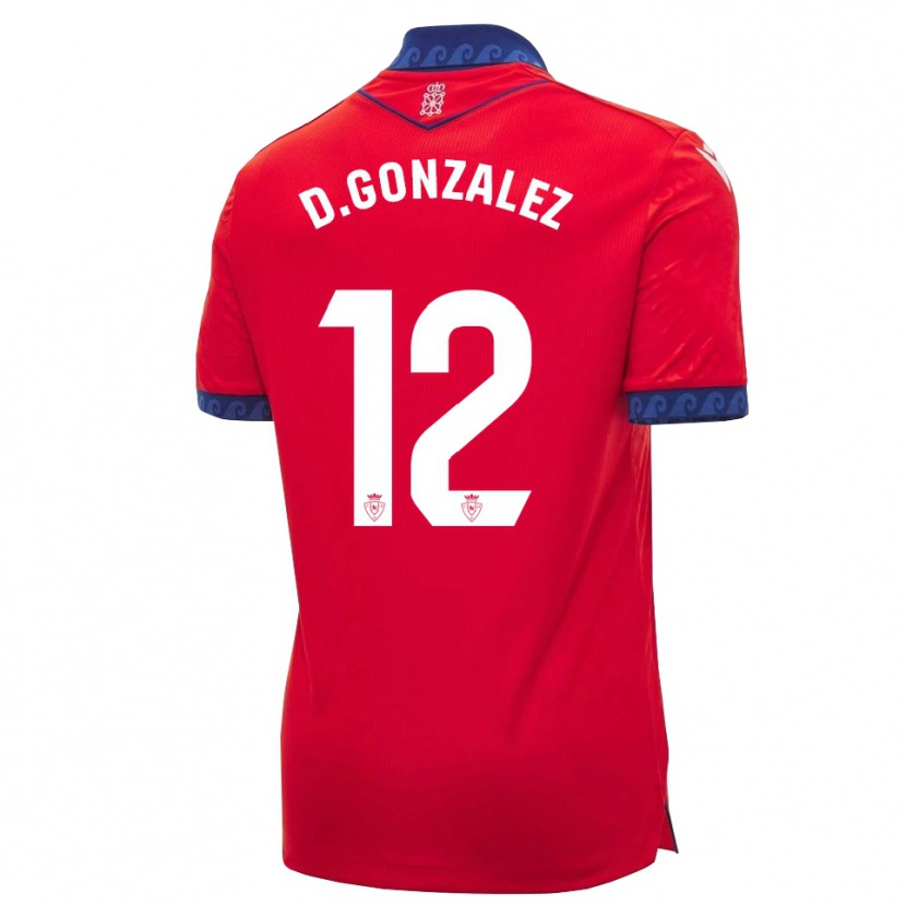 Danxen Kinder Dani González #12 Rot Marineblau Weiß Heimtrikot Trikot 2026/27 T-Shirt Schweiz