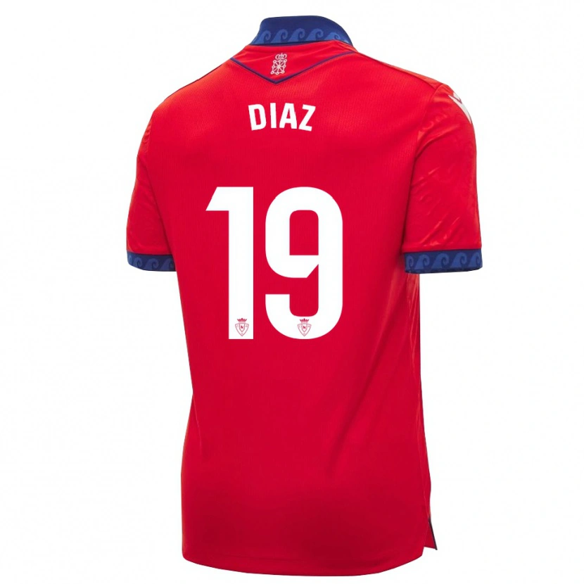 Danxen Kinder Lucas Diaz #19 Rot Marineblau Weiß Heimtrikot Trikot 2026/27 T-Shirt Schweiz