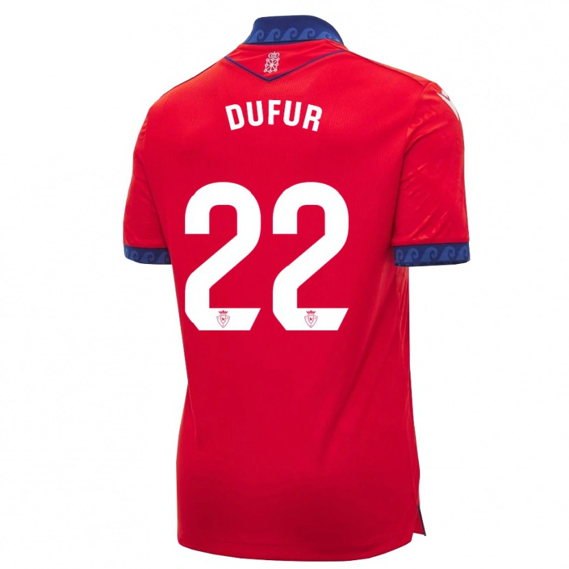 Danxen Kinder Ander Dufur #22 Rot Marineblau Weiß Heimtrikot Trikot 2026/27 T-Shirt Schweiz