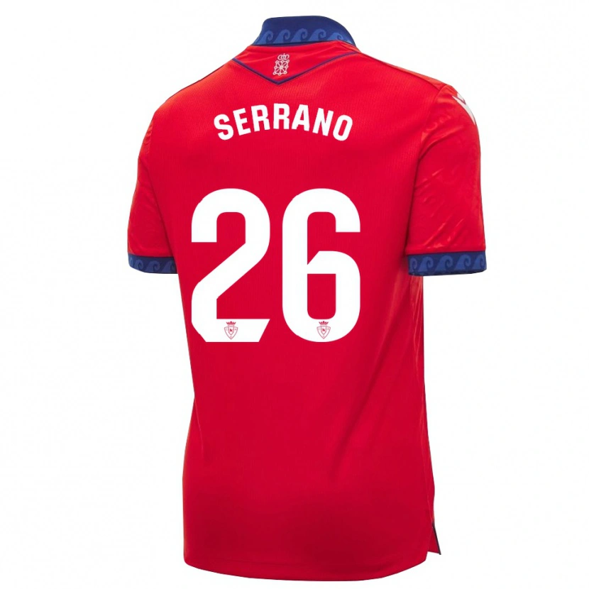 Danxen Kinder Mikel Serrano #26 Rot Marineblau Weiß Heimtrikot Trikot 2026/27 T-Shirt Schweiz