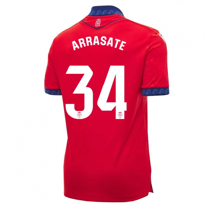 Danxen Kinder Ibai Arrasate #34 Rot Marineblau Weiß Heimtrikot Trikot 2026/27 T-Shirt Schweiz