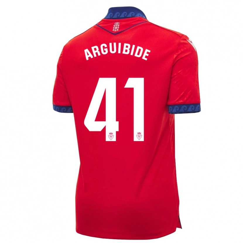 Danxen Kinder Iñigo Arguibide #41 Rot Marineblau Weiß Heimtrikot Trikot 2026/27 T-Shirt Schweiz