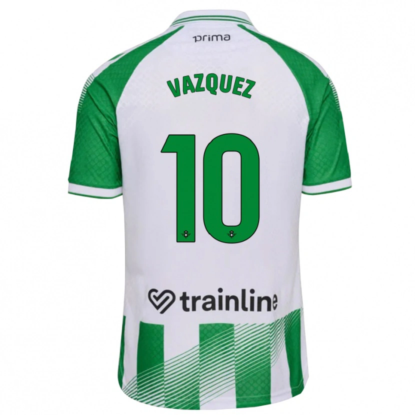 Danxen Kinder Alejandro Vázquez #10 Hellgrün Schwarz Weiß Heimtrikot Trikot 2026/27 T-Shirt Schweiz
