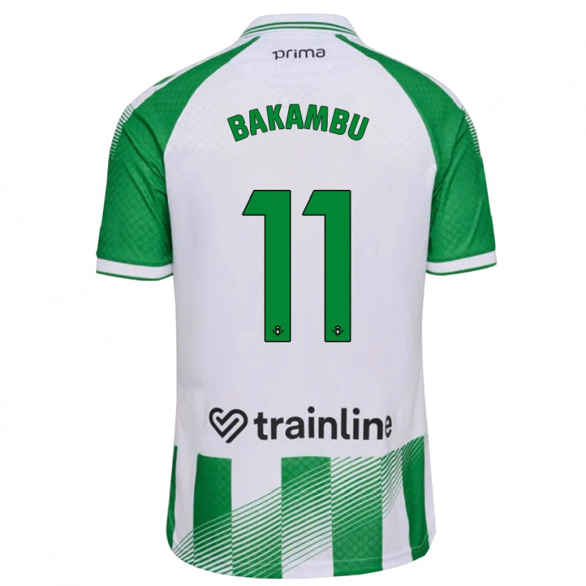 Danxen Kinder Cedric Bakambu #11 Hellgrün Schwarz Weiß Heimtrikot Trikot 2026/27 T-Shirt Schweiz